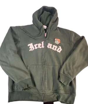 Roma Atletica Ireland Zip-Up Hoodie Size Small Green